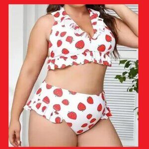 NEW Sexy Plus Size XL Bikini Swim Wear Strawberries Beach ~ Summer ~ Pool